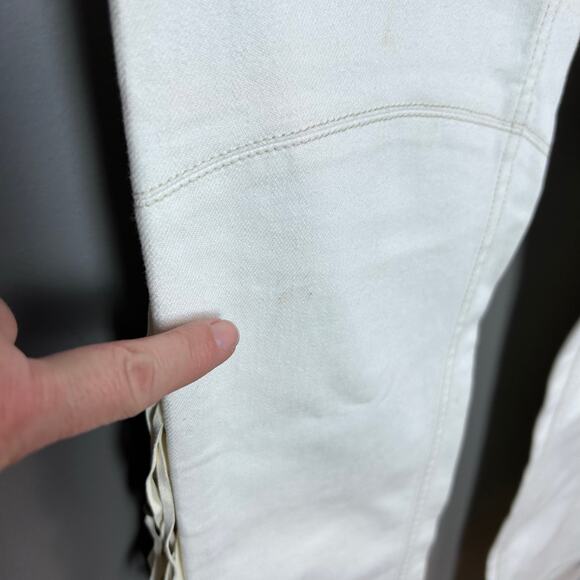 Ralph Lauren jeans size 26 flare fringe beaded western coastal cowboy white - Picture 10 of 10